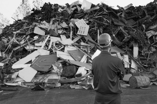 Professional team handling office clearance in a modern Chingford office