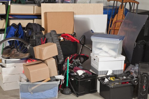 Professional waste clearance team in action